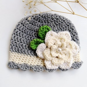 Flower hat pattern Crochet pattern Easy crochet baby hat pattern Crochet baby hat Rose flower  Newborn Baby Kids Adults Sizes PDF pattern