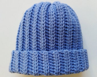 Modèle de crochet facile Crochet Hat Nouveau-né-Adulte (7 tailles) Modèle PDF Téléchargement instantané Crochet Chapeau côtelé Rib Hat Crochet Beanie Cap Crochet