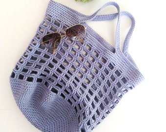 Patrón de bolsa de mercado Patrón de crochet Patrón de bolsa de mano fácil Bolso de crochet Bolso de hombro Bolso de mercado de agricultores Bolso boho playero Bolsa de productos de crochet