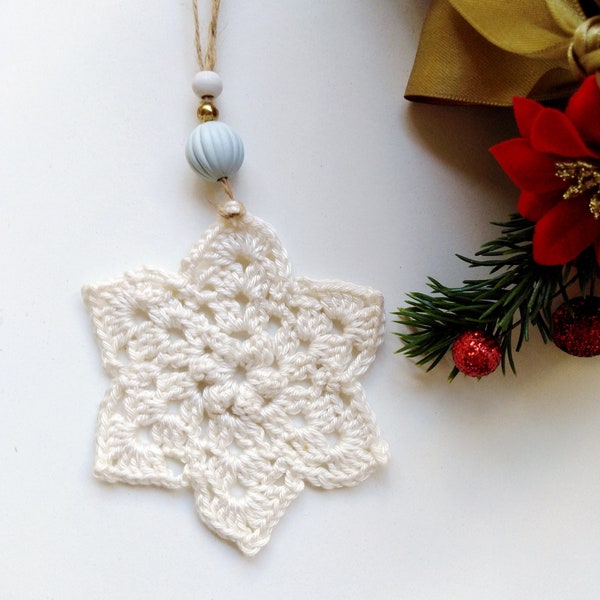 Crochet Snowflake Pattern Crochet Pattern Snowflake Decorations Holiday gift Hanging Tree decoration Christmas Ornament PDF Pattern