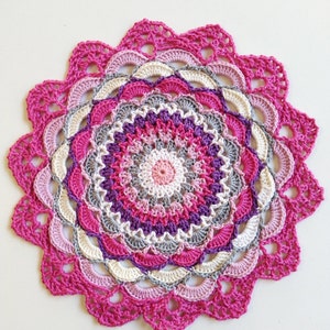 Mandala Pattern Crochet Pattern Mandala Flower African Flower Mandala Doily pattern Easy Crochet Tablemat Instant Download PDF Pattern