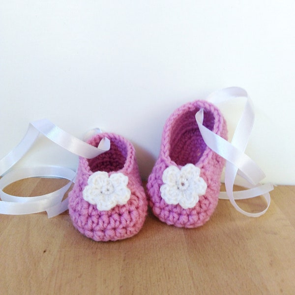 Easy Ballet Shoes Crochet Pattern baby ballet slippers Pointe Shoes Crochet Booties Pattern Crochet Ballet Pattern Baby Booties PDF Pattern