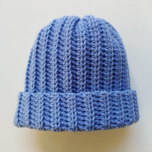 Patrón de Ganchillo Fácil Gorro de Ganchillo Recién Nacido-Adulto (7 tamaños) Patrón en PDF Descarga instantánea Gorro de canalé de Ganchillo Gorro de Costilla Gorro de Ganchillo Gorro de Ganchillo