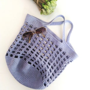 Market bag Pattern Crochet pattern Easy tote bag pattern Crochet bag Shoulder bag Farmers market bag Beachy boho bag Crochet produce bag