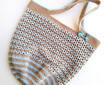 Market Bag Pattern Crochet Pattern Boho Summer Bag Farmers Tote Bag Shoulder Bag Market Tote Pattern Beach Bag Reusable Bag Digital Download