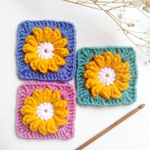 Modello quadrato della nonna margherita Modello quadrato della nonna Primavera Quadrato della nonna PDF Modello all'uncinetto Motivo all'uncinetto Modello digitale Download PDF