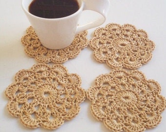 Crochet Coaster Pattern Flower Lace Doily Beginner Friendly PDF Home Decor Gift