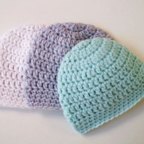 Simple Crochet Beanie Pattern Instructions for Newborn Baby - Etsy