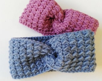 Easy Headband Pattern Crochet Pattern Ear Warmer Pattern Twisted Ear Warmer Pattern Instant download Crochet Headwear Toddler-Adult Sizes
