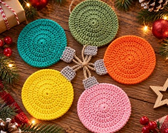 Crochet Christmas Ball Ornament Pattern 3D Xmas Easy Tree Decoration Beginner Home Decor Holiday PDF Pattern