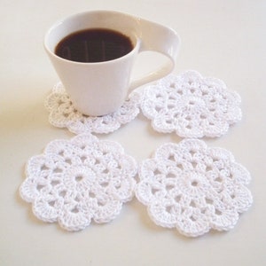 Coasters pattern CROCHET PATTERN Flower Coaster Crochet Pattern Easy DIY Coaster Crochet Pattern Farmhouse Chic Decor Coaster Crochet Patter