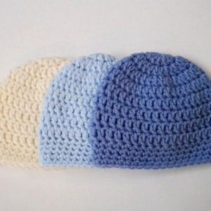 Simple Crochet Beanie Pattern Newborn to Adult Sizes Beginner PDF Pattern