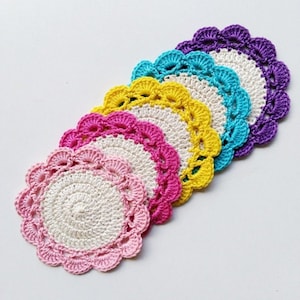 Crochet Pattern Crochet Flower Coaster Pattern Crochet Pattern Coaster Easy Crochet Patterns Beginner PDF Pattern Instant Download