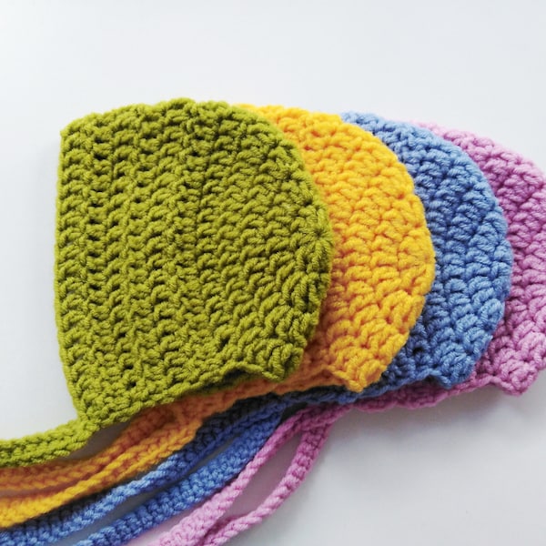 Bonnet Pattern Crochet Hat Pattern Bonnet Baby Women Girls and Men Unisex Instructions for Newborn to Adults Hat Baby Beanie PDF Pattern