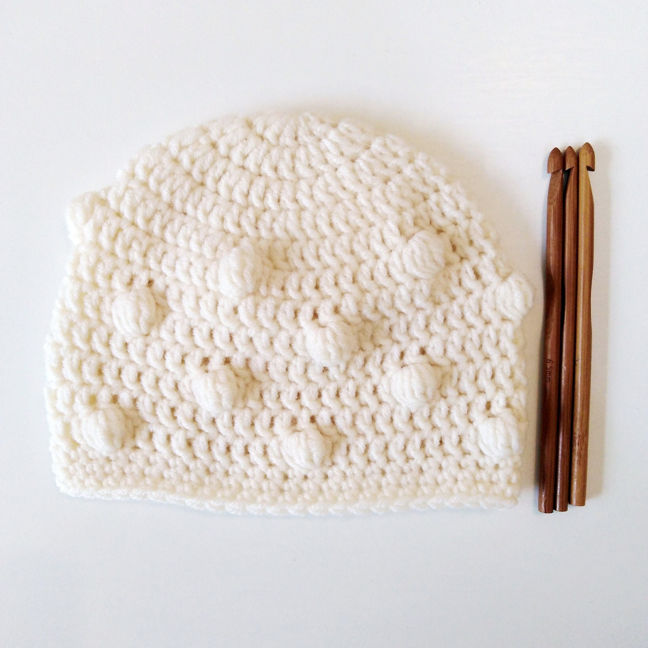 Crochet Hat Pattern Bobble Hat Crochet Pattern Puff Stitch Etsy