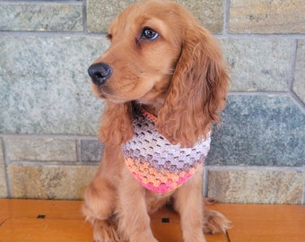 Crochet Dog Bandana Pattern Easy Pet Scarf PDF Pattern Beginners Puppy Accessories Gift