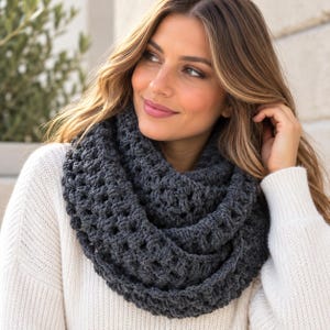 Infinity Scarf Crochet Pattern Scarf Pattern Infinity Scarf Crochet PDF Pattern Loop Scarf Pattern Crochet Scarf Puff Stitch Cowl Pattern