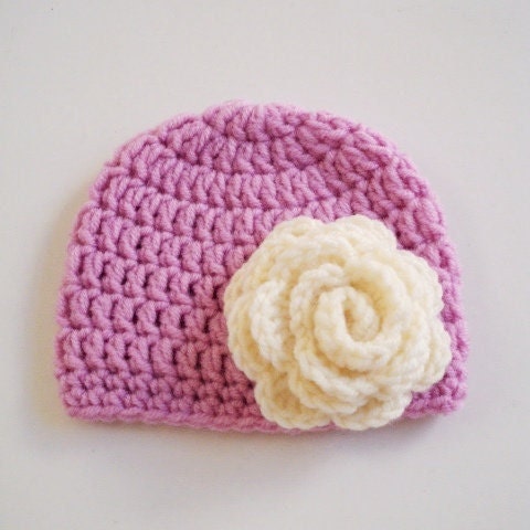 Crochet Baby Hat Pattern Rose Flower Beanie PDF Pattern Beginner ...