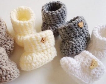 Modèle facile de chaussons pour bébé au crochet Chaussons pour nouveau-né au crochet Modèle PDF pour débutants