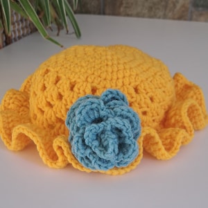 Easy Crochet Pattern Baby Ruffle Hat Pattern Crochet Hat Pattern Baby Hat pattern Beginners Pattern Baby-Toddler-Child Hat PDF Pattern