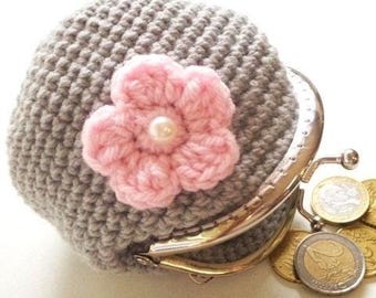 Modèle de porte-monnaie au crochet, facile pour débutants, pochette portefeuille, petit sac (PDF)