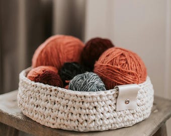Patrón fácil de cesta de ganchillo Cestas para el hogar Decoración del hogar Almacenamiento Regalo para bebés Apto para principiantes Descarga en PDF