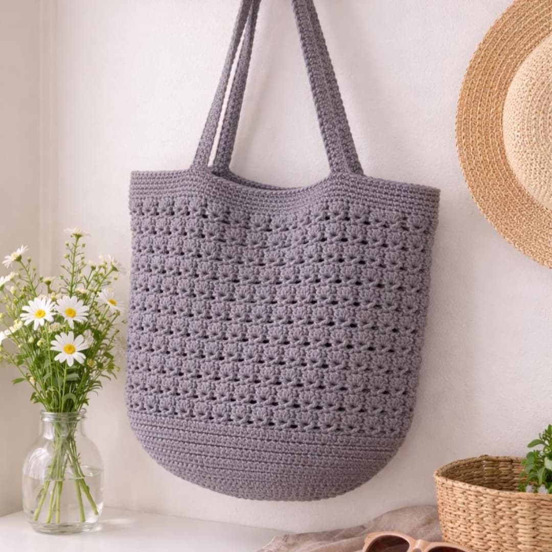 Easy Market Bag Pattern Crochet Pattern Crochet Tote Bag Pattern ...