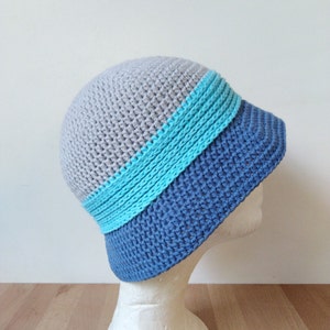 Crochet Bucket Hat PATTERN Crochet pattern beginners Womens Sun hat Bucket hat Summer hat womens Brim hat Instant Download PDF pattern