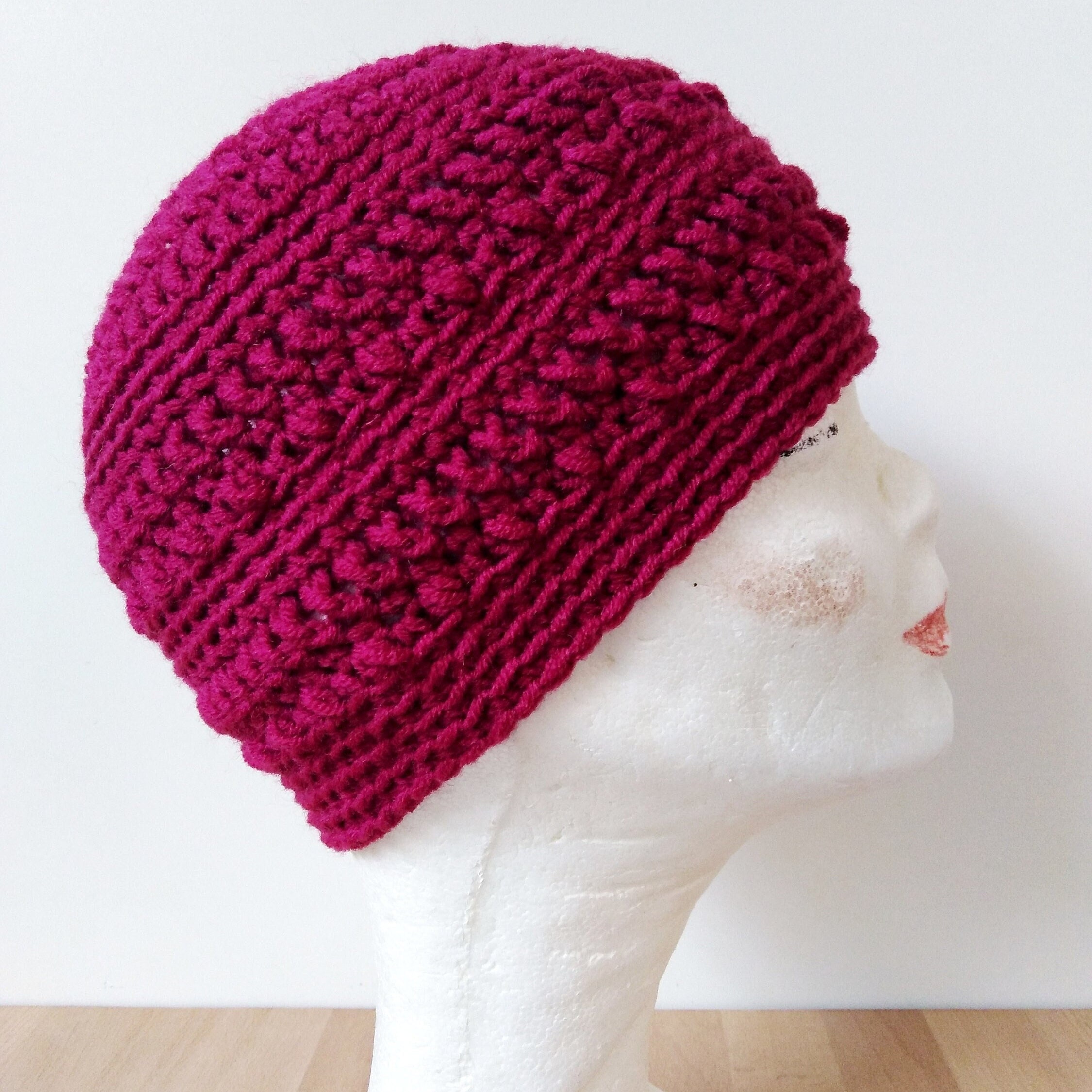 Easy Crochet Ribbed Beanie Hat Pattern Beginner Friendly Cozy PDF ...