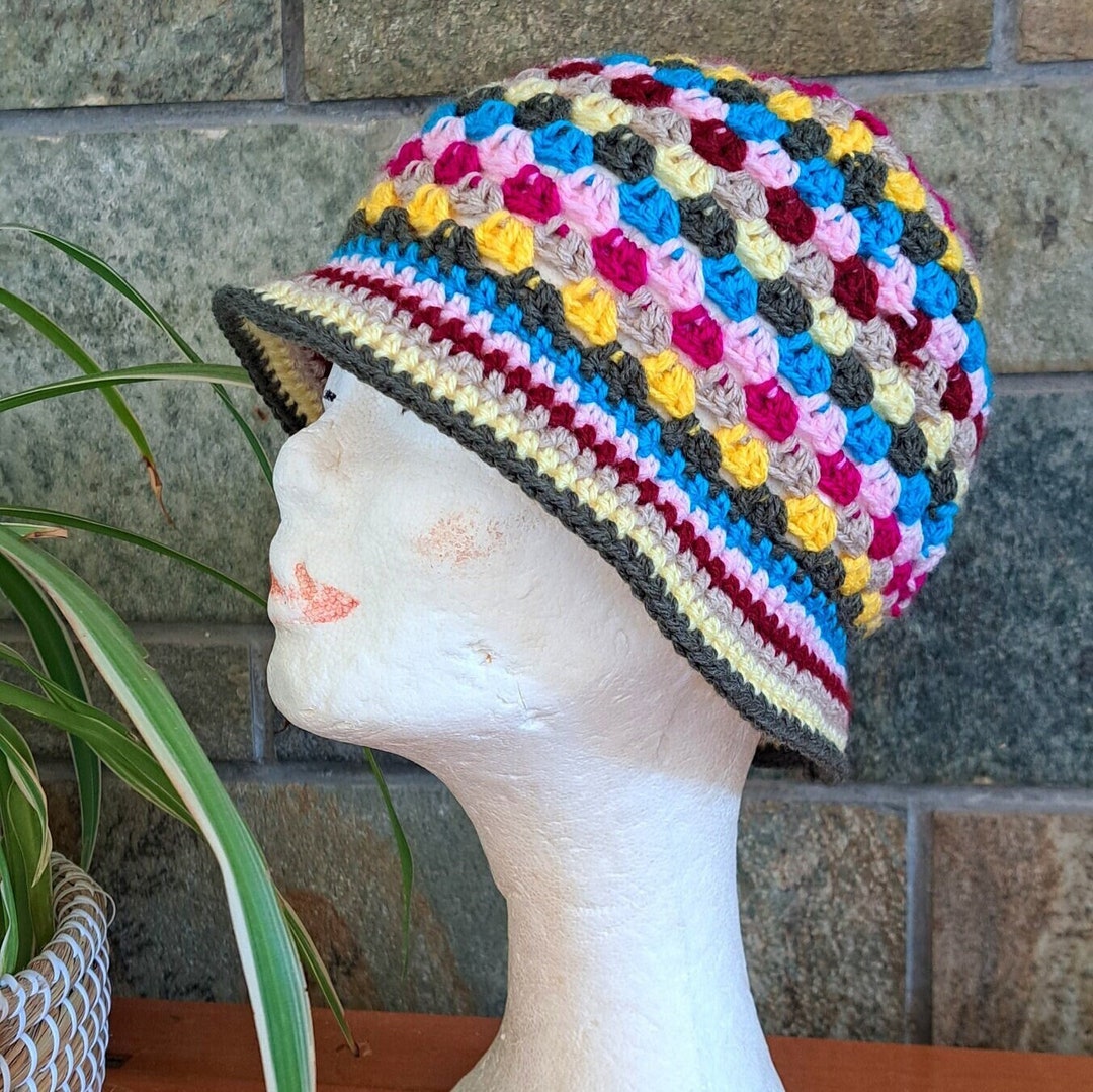 Crochet Bucket Hat Pattern Granny Stitch Hat Easy Sun Hat Beginners PDF ...