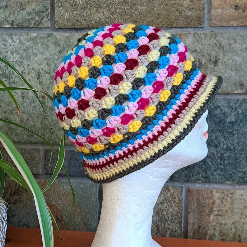Crochet Bucket Hat Pattern Granny Stitch Hat Easy Sun Hat Beginners PDF ...