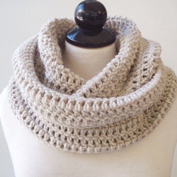 Easy Pattern Chunky Crochet Infinity Scarf Pattern for Beginners PDF Pattern