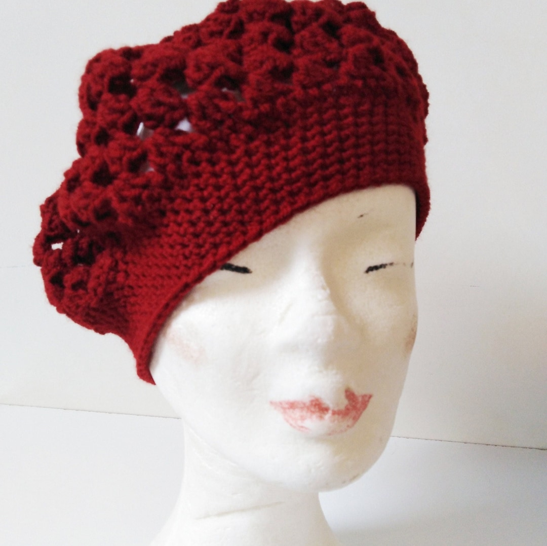 Crochet Pattern Easy Beret Hat Women Beginner Crochet Hat Etsy