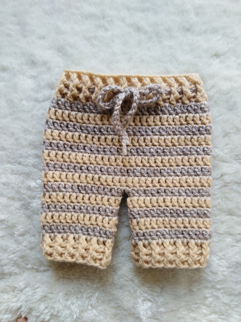 Crochet Baby Pants Pattern Crochet Pants Pattern Boy Girl Pants Pattern Baby Crochet Pattern Photo Prop Pattern 4 Sizes Newborn 12M image 4