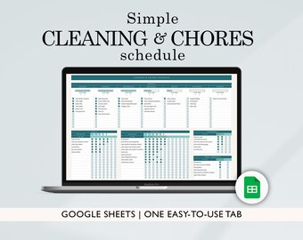 Cleaning schedule template, Cleaning tracker | Weekly schedule, Monthly, Yearly, Editable schedule | Digital template, Google Sheets