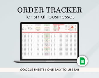 Bestell-Tracker Google Sheets Vorlage | Auftragsverfolgung, Auftragsstand, kleine Unternehmen, Buchhaltung Vorlage | Google Sheets Vorlage