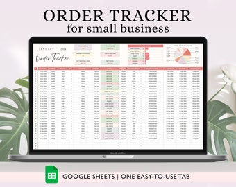 Order Tracker Google Sheets Spreadsheet, Small Business Bookkeeping Template, Online Sales, Monthly  Revenue Order Status and Income Tracker