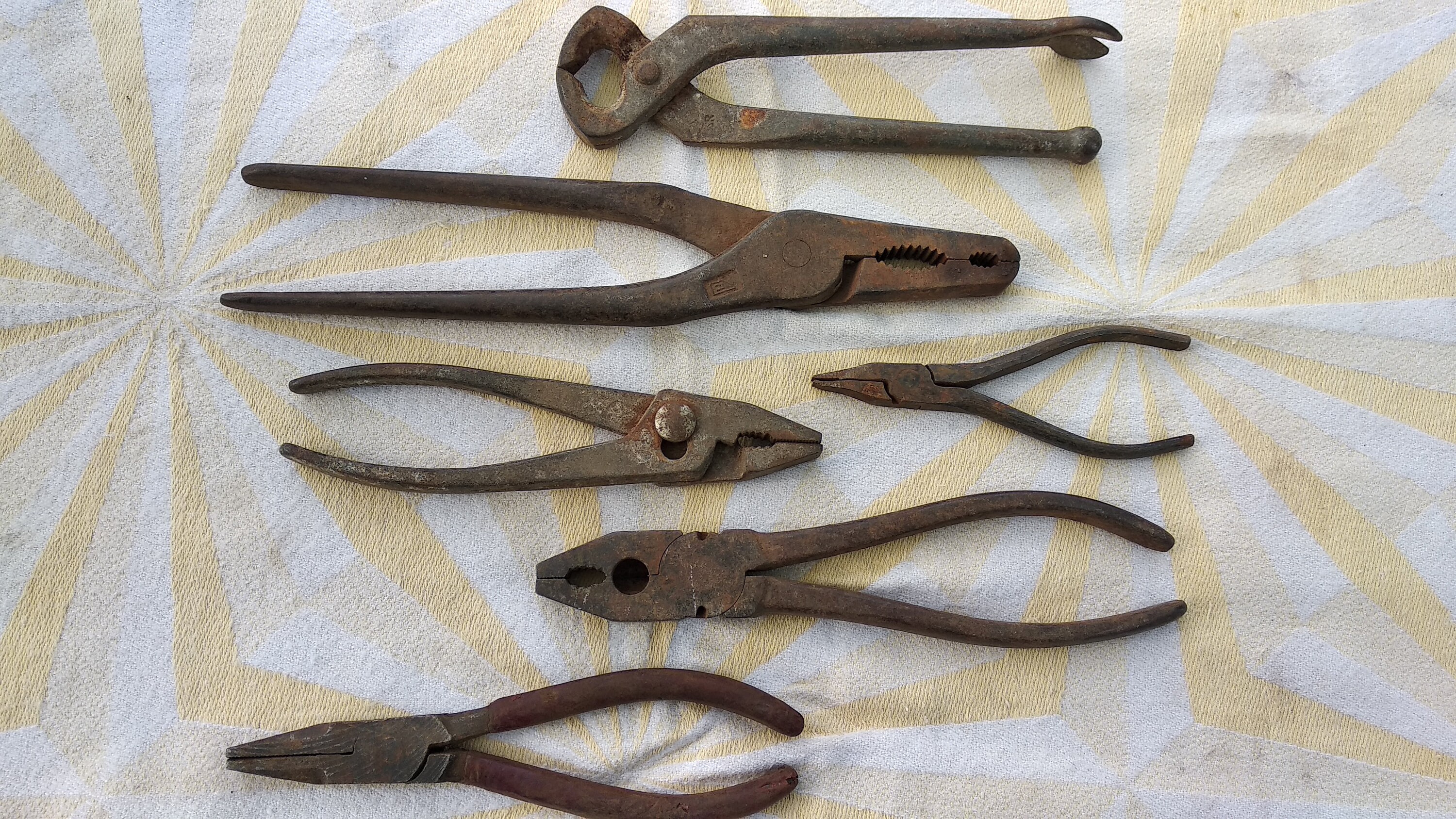 Antique Rusty Tools Industrial Decor Vintage Pliers Old Etsy