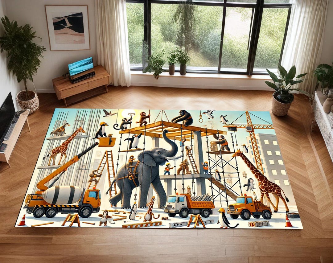 Animals Constructor Engineer Rug, Animalsrug, Custom Rug, Popular Rug ...