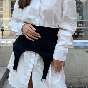 Corset Belt Custom Size Wrap Skirt Dress Belt Handmade Faux Leather Corset Women&#39;s Wide Waist Belt Leather Basque Peplum Skirt Gift for Her