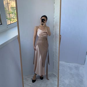 White leather belted skirt cheap