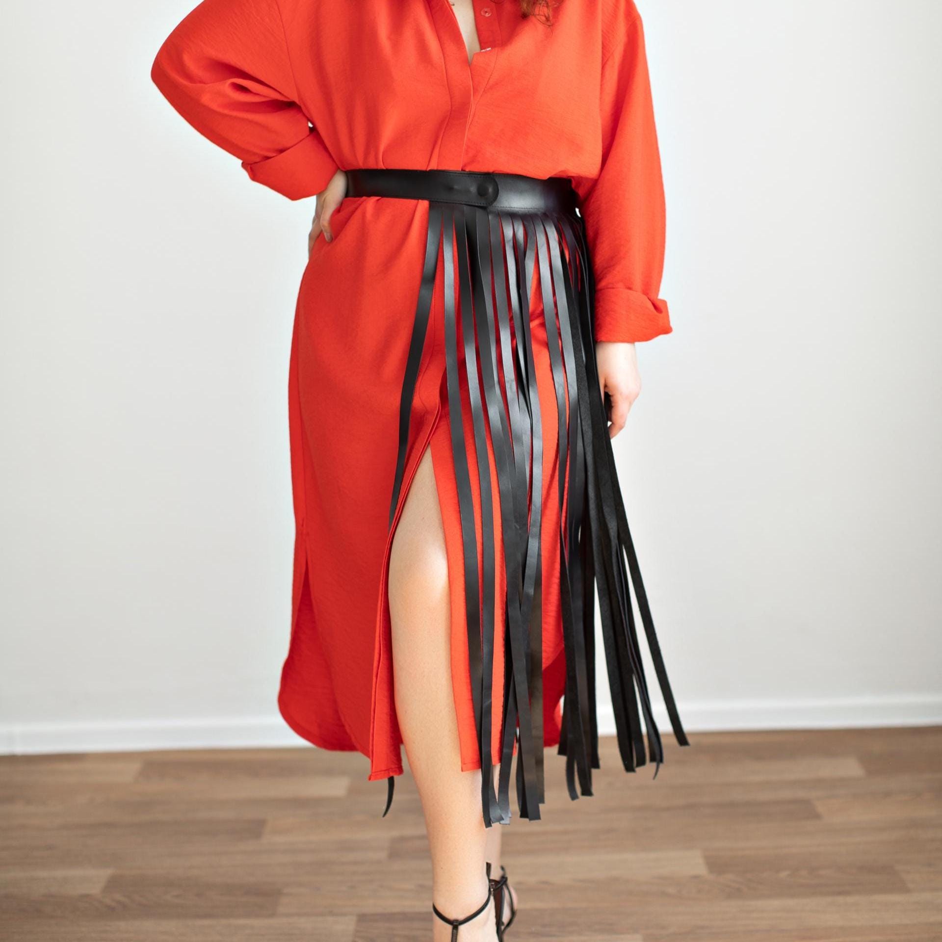 red belt for black dress New Style Black V-neck Prom Evening Dresses With Red Belt