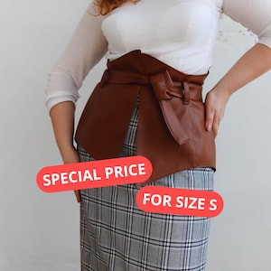 Peplum Belt Corset Skirt Women Vegan Under Bust Corset Gift for Women for Plus Size Wide Waist Obi Belt Wrap Half Skirt Belt Basque Belt