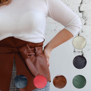 Corset Skirt Office Outfit Women Brown Basque Belt Casual Peplum Belt Under Bust Corset Gift for Women Plus Size Wide Waist Corset Obi Belt