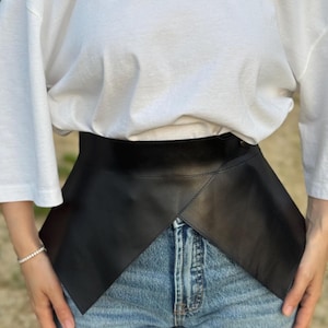 Leather Corset Belt for Every Day Fashion Soft Peplum Belt Quality Leather Skirt Belt Casual Leather Waist Belt for Dress Basque Waist Dress