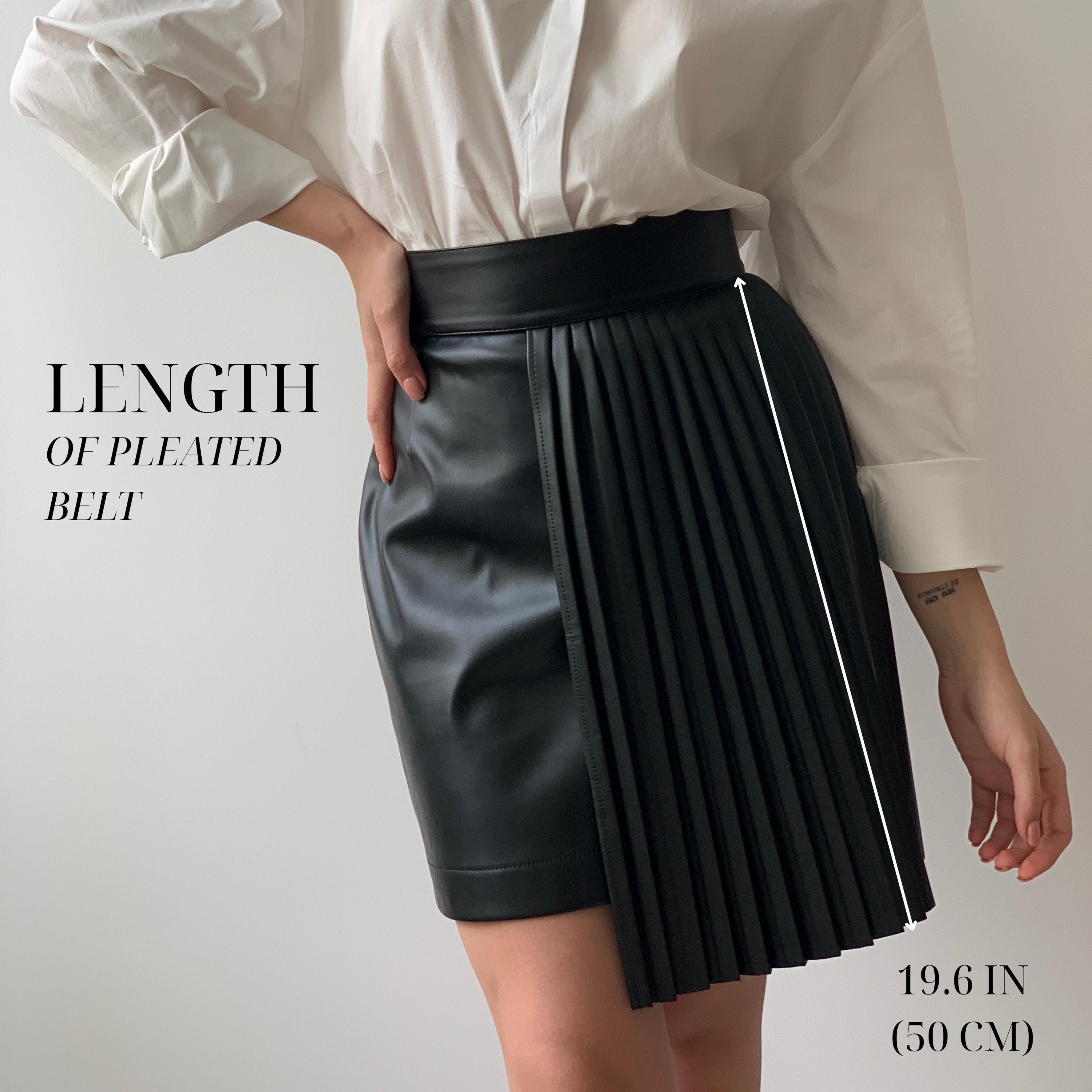 Plus Size Vegan Leather Wrap Skirt Statement Belt ELOQUII Women main image 2