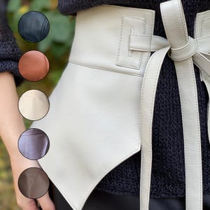 Obi Belt Skirt Vegan Leather Basque Belt Fashion Womens Accessories for Dress Gift for Lady Waist Corset Belt Peplum Wrap Half Skirt Belt