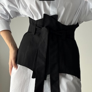 Corset Belt for Plus Size Basque Waist Peplum Belt for Dress Trendy Office Outfit Evening Wrap Skirt Suiting Fabric Corset Belt Wide Wrap