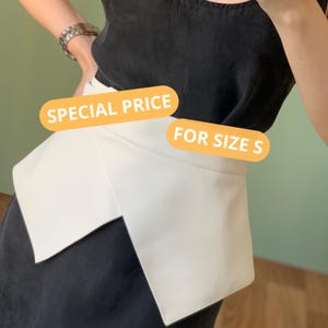 Corset Belt for Every Day: Vegan Leather Peplum Belt, Fashion Wrap Skirt