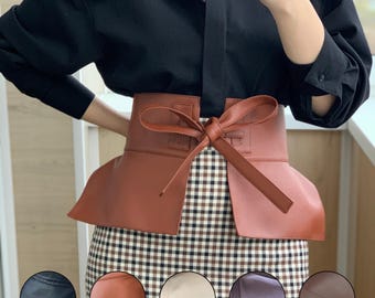 Skirt Belt Vegan Leather Corset Women Stylish Accessory for Dress Gift for Sister Basque Belt Skirt